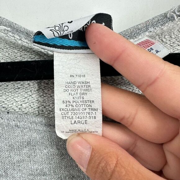 Livy Lu Women's Knit Long Sleeve Pullover Cropped Sweatshirt Gray Size Large‎ - Picture 6 of 10